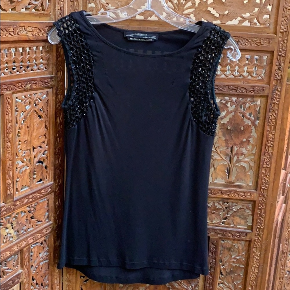 Super cute All Saints black tank size 2!